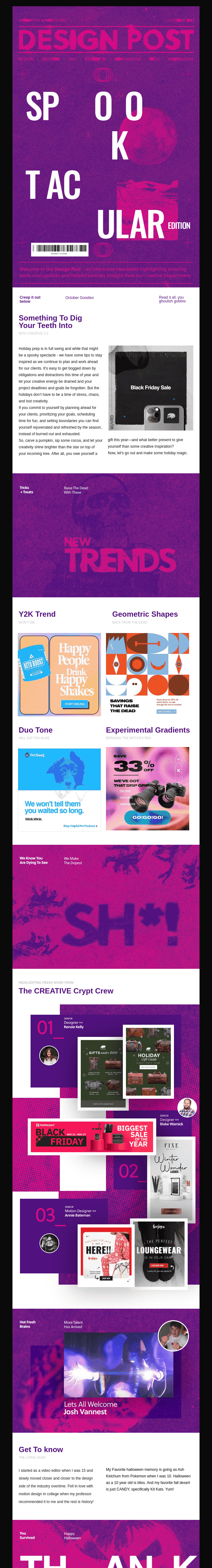 October Creative Newsletter 🎃