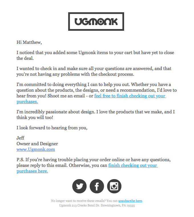 Offering you my personal email