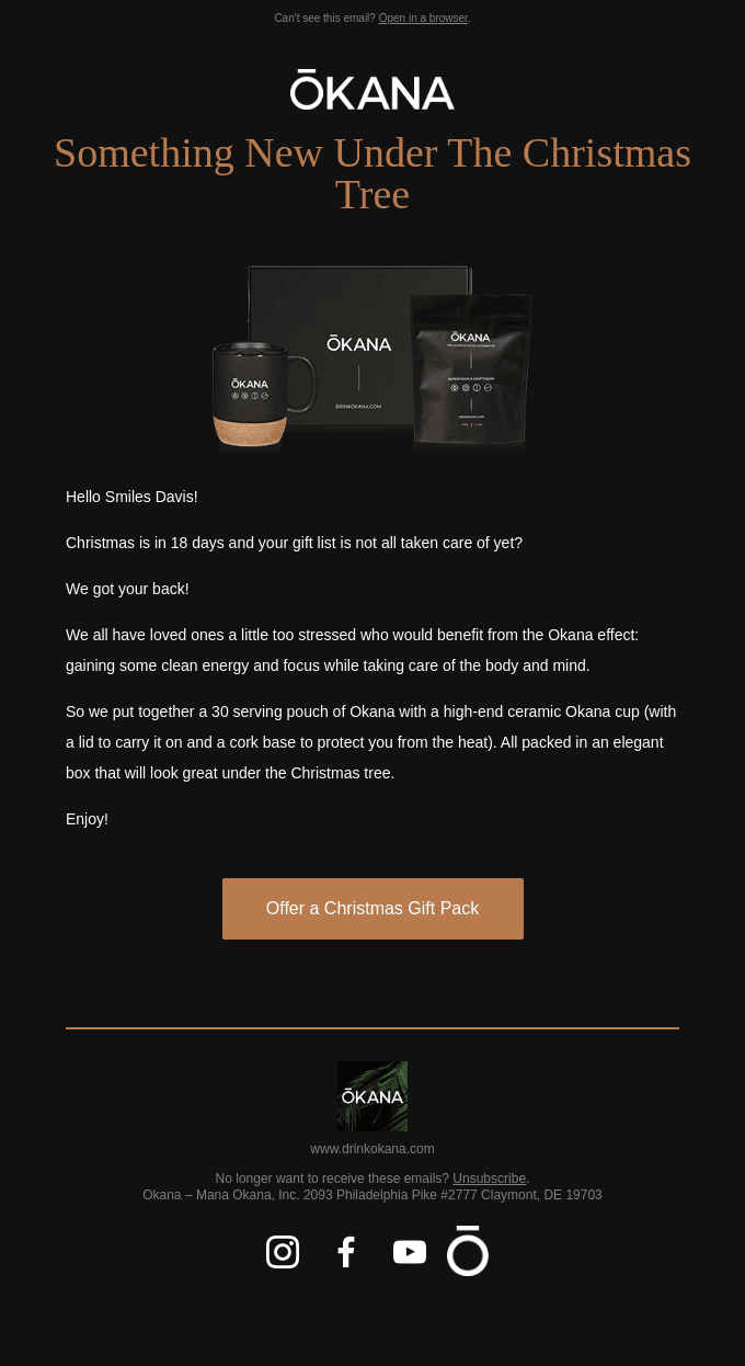 ☕🎄 OKANA Chirstmas Gift Box 🎄☕