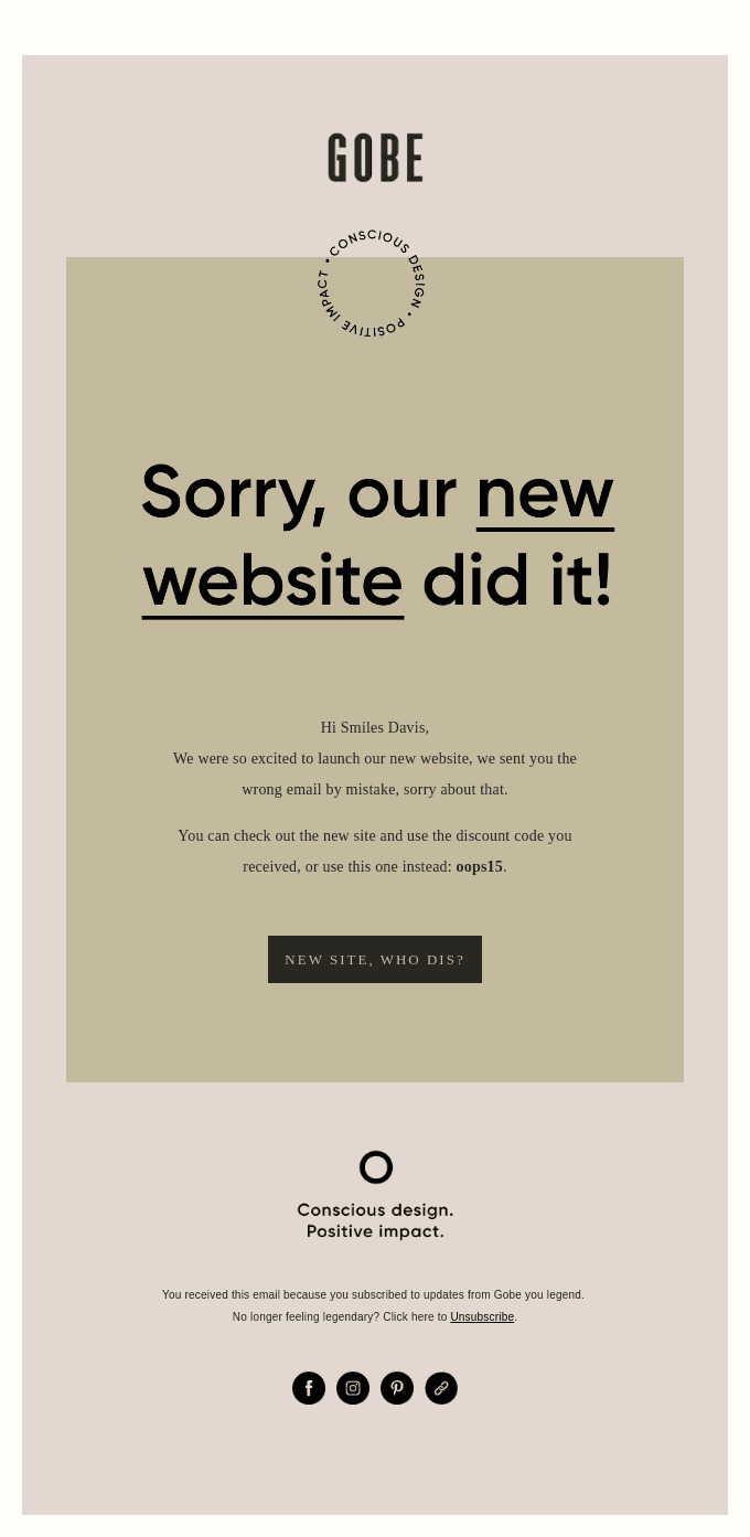 Oops, we got a bit excited