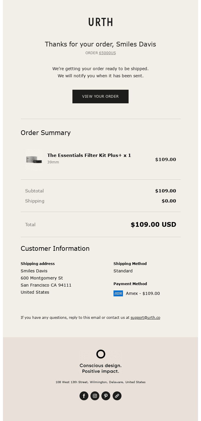 Order 65000US confirmed