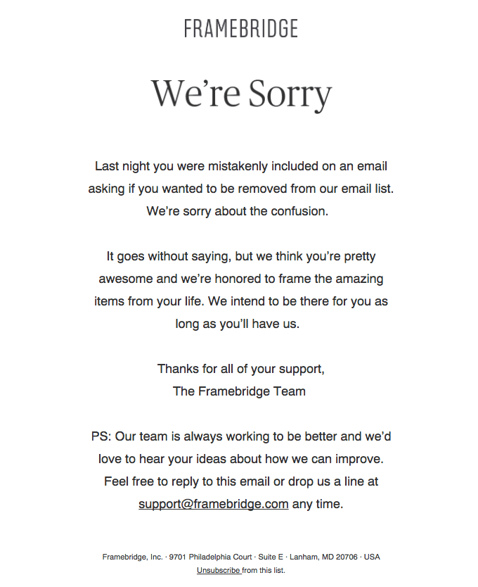 Our Mistake
