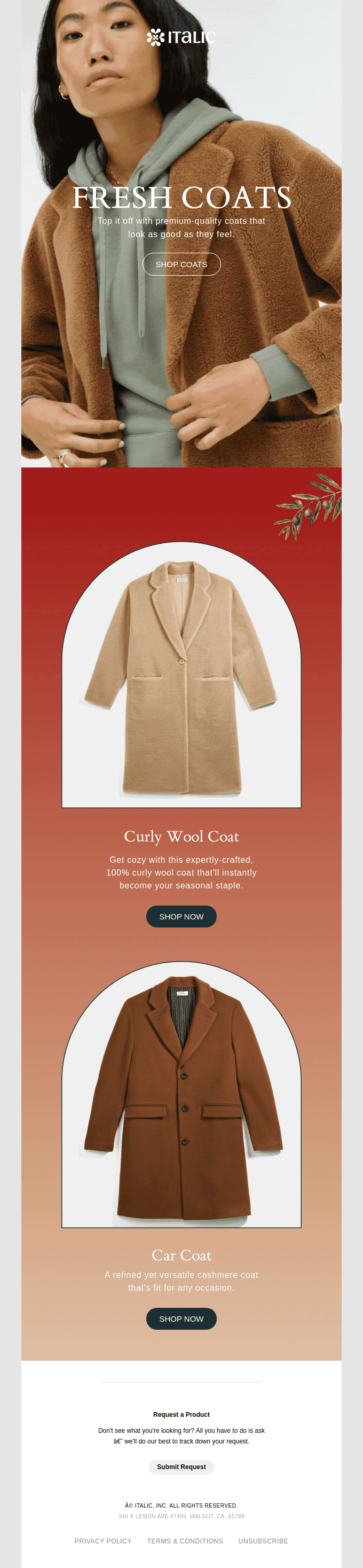 Our new coats are in