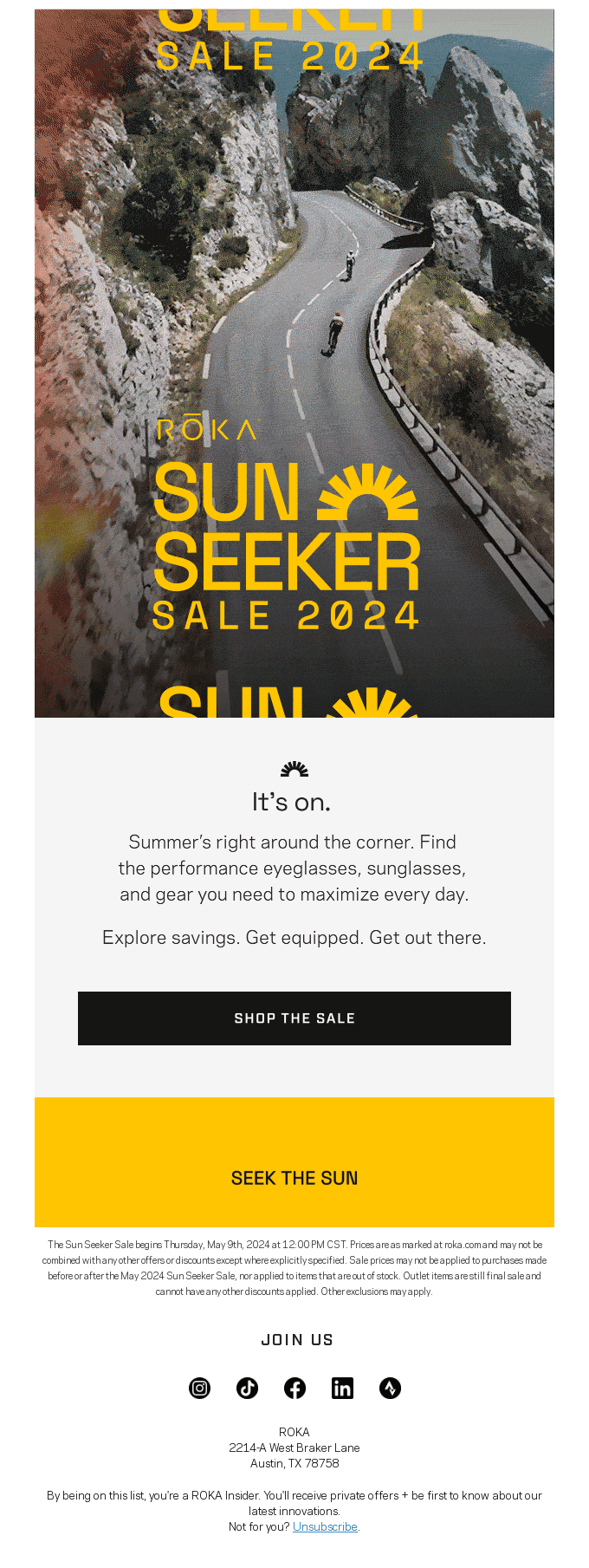 Our Sun Seeker Sale starts now!