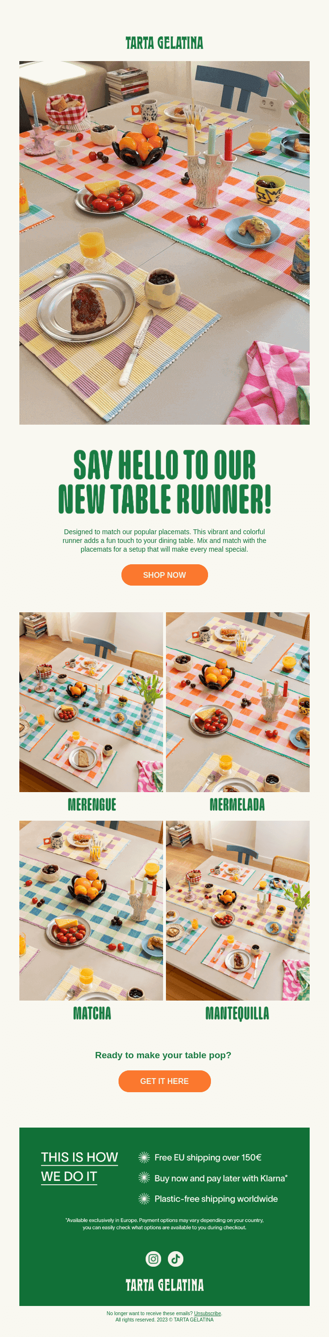 Our table runner is here! 🪷