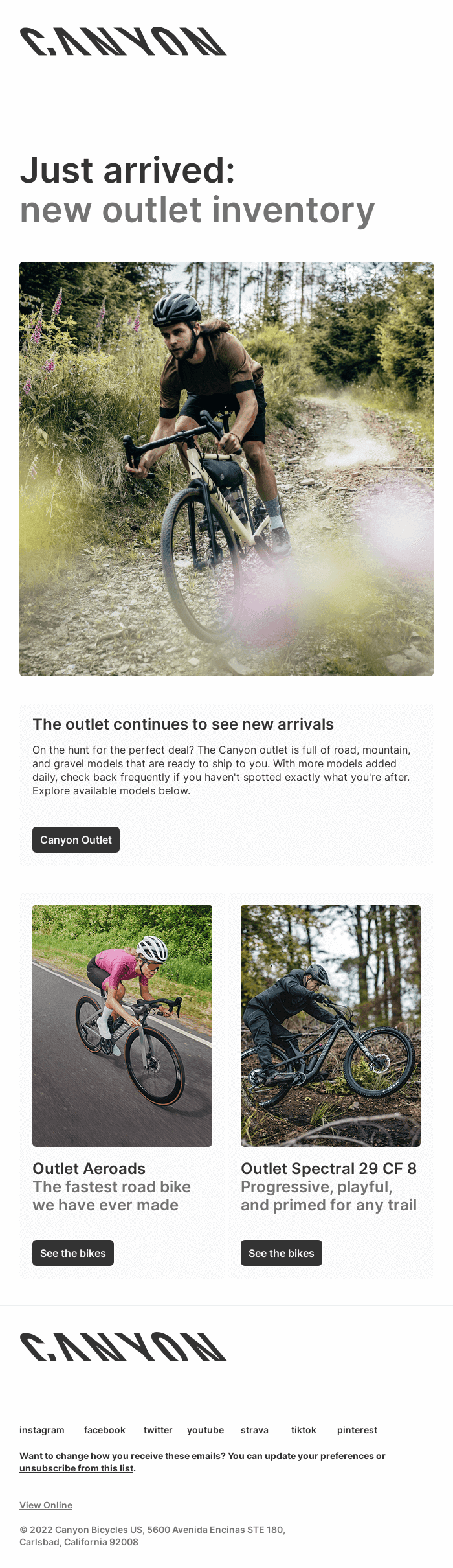OUTLET: THIS WEEK'S NEW ARRIVALS