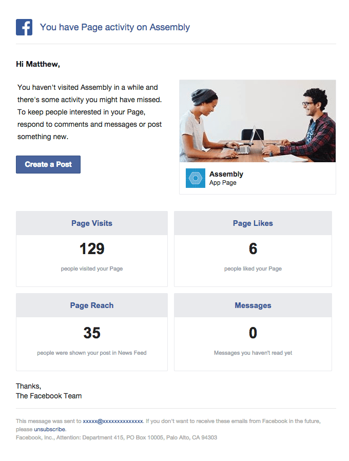 You have Page activity on Assembly