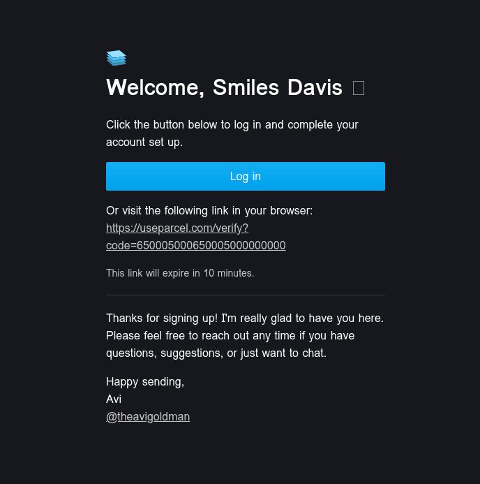 Parcel Login (Welcome 👋)