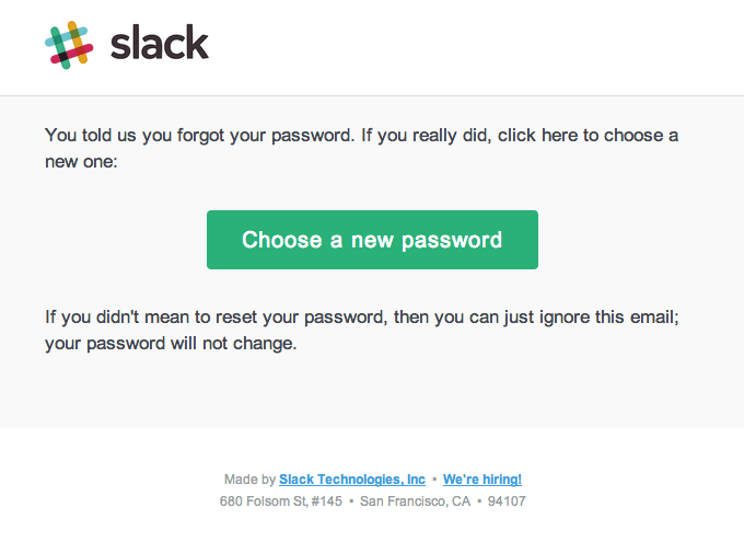 Reset your password