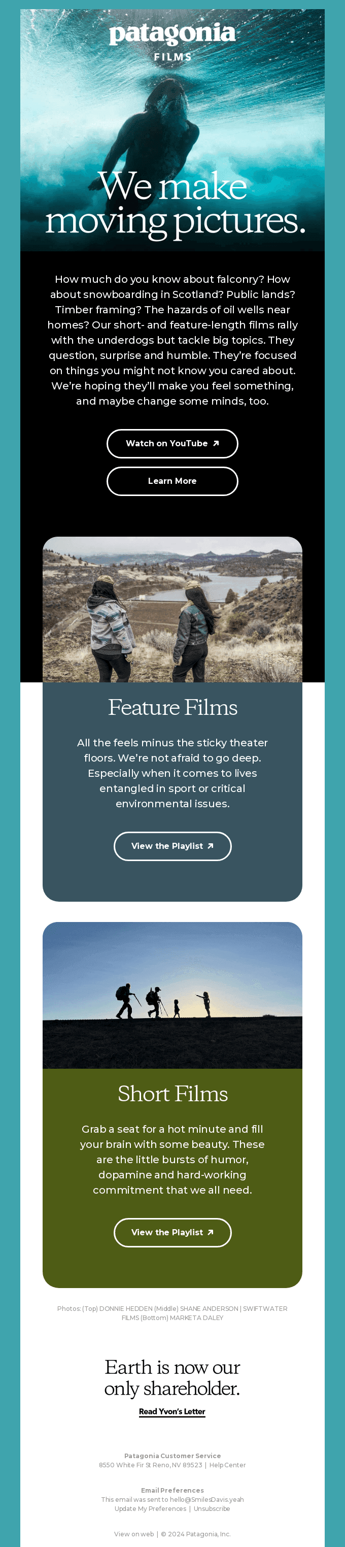 Patagonia Films on YouTube