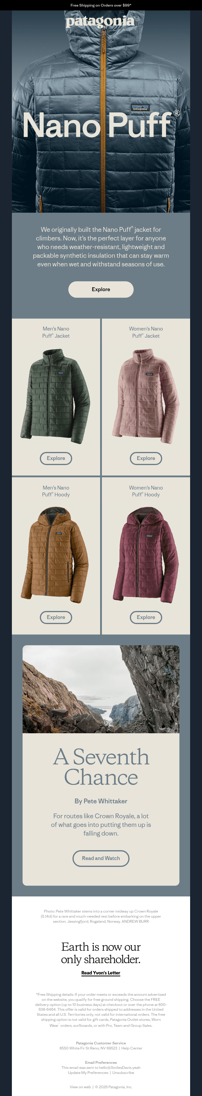 Nano Puff: wet-weather warmth