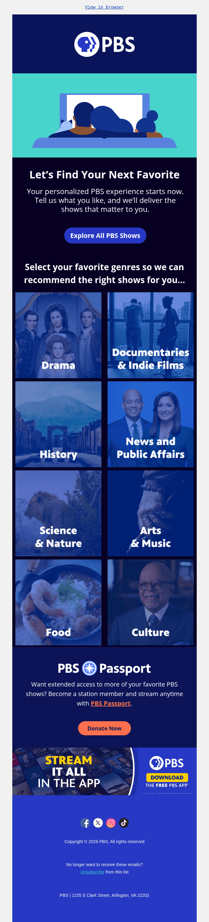 Let’s find the PBS shows you’ll love!