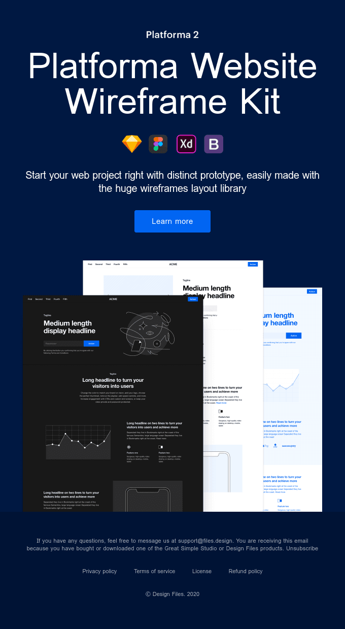 Platforma Wireframe Kit