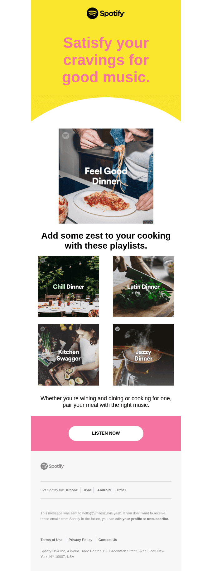 Playlists made for dining in.
