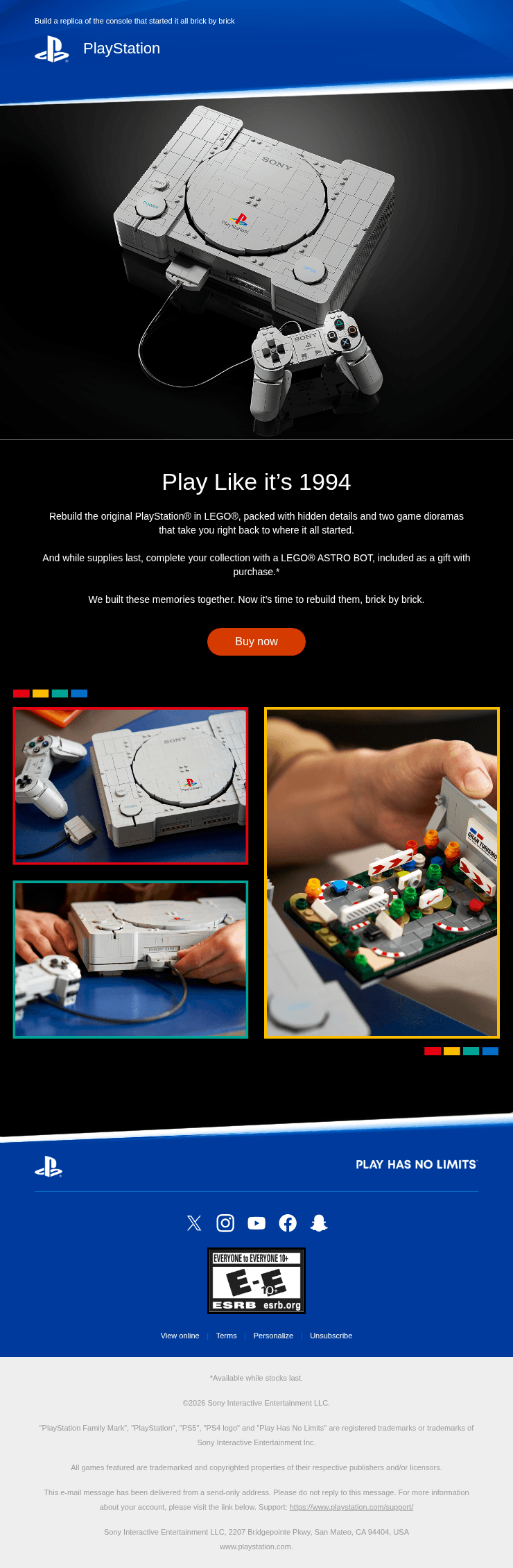 The LEGO PlayStation set is out now