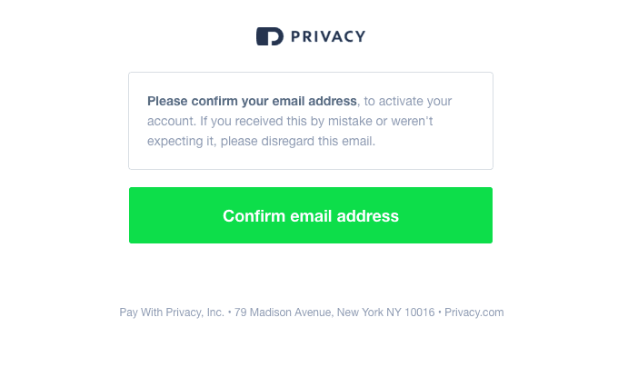 Please confirm your email address