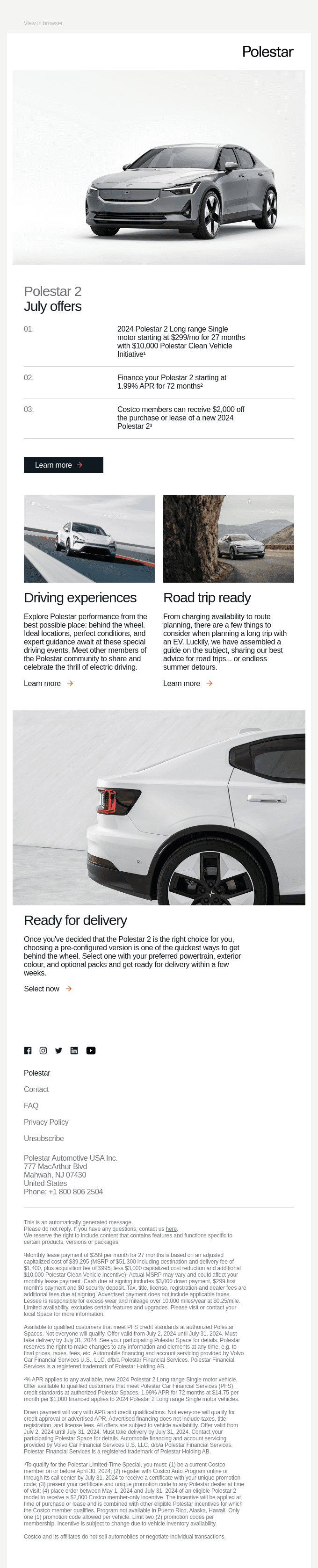 Polestar 2 Current Offers