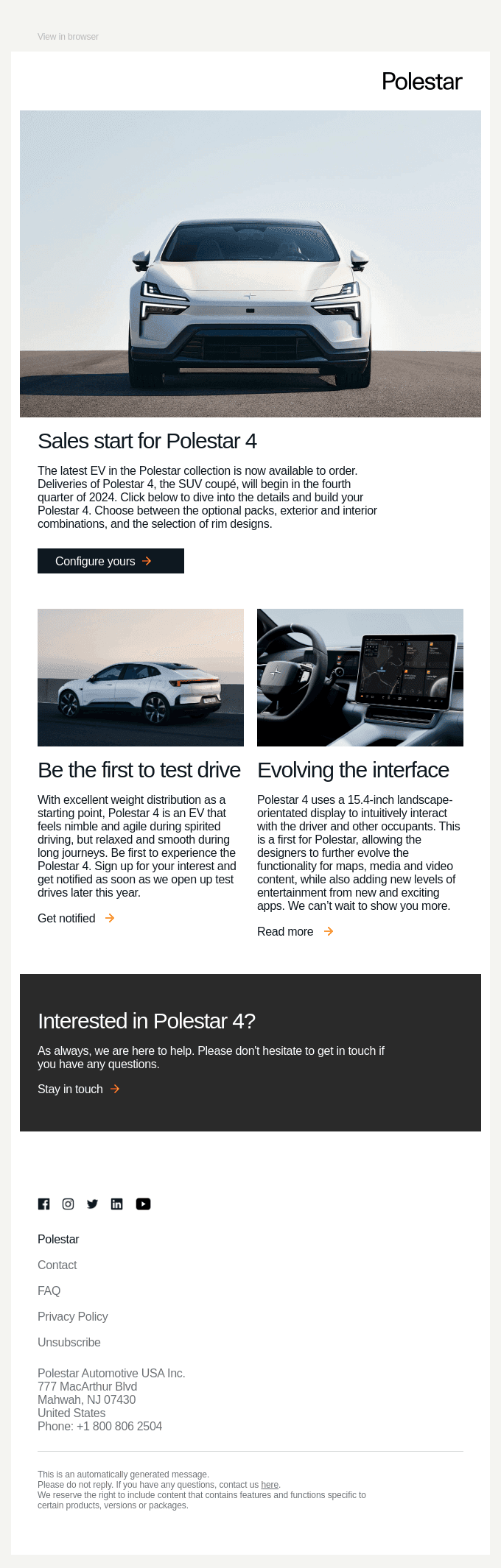 Polestar 4. Now available