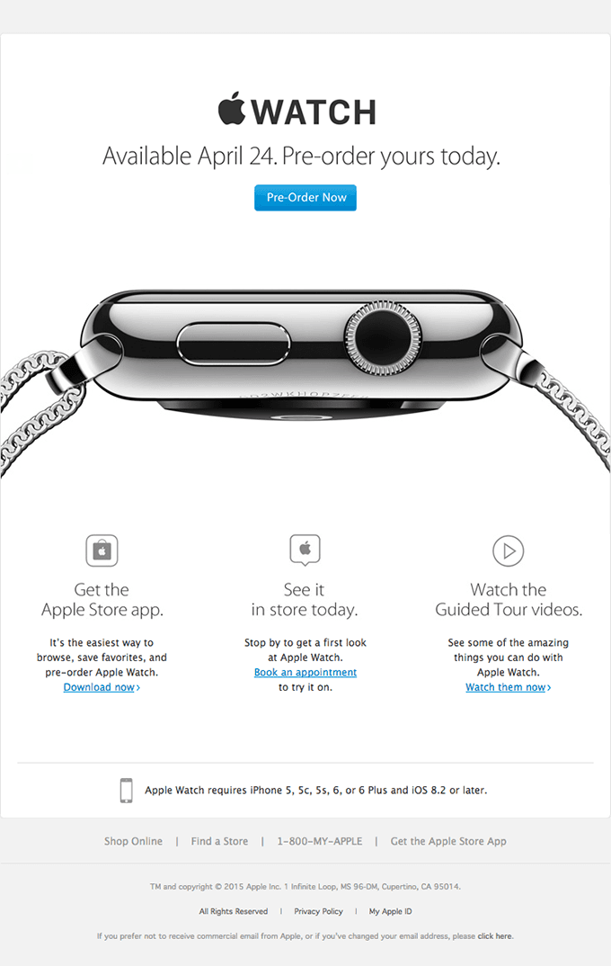 Pre-order your Apple Watch today.