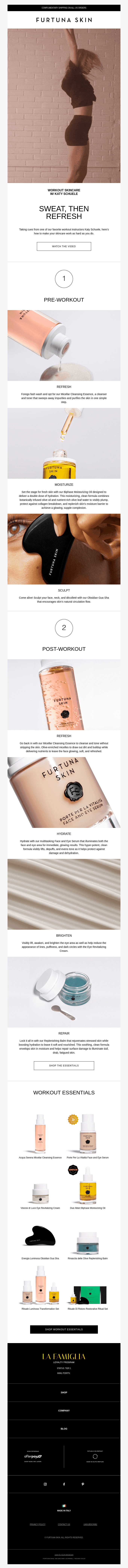 Pre- & post- workout skincare