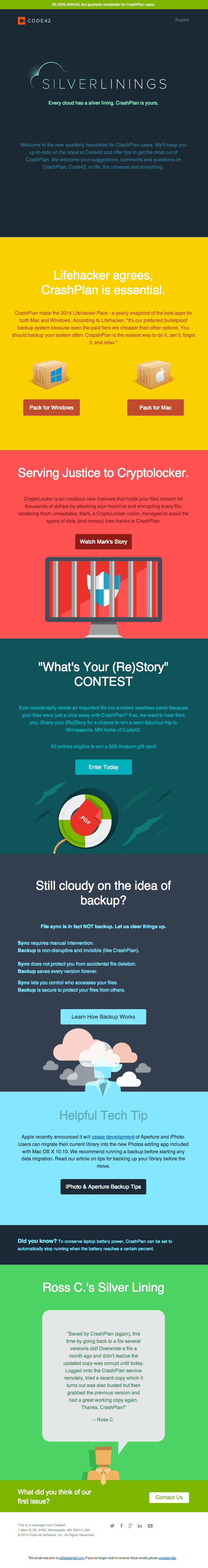 Product Launch Email Design from SilverLinings