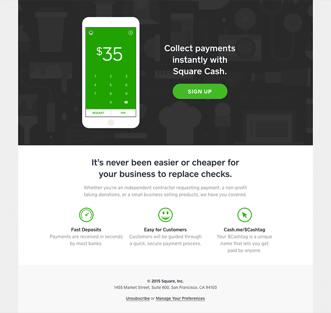 Product Marketing – Square Cash