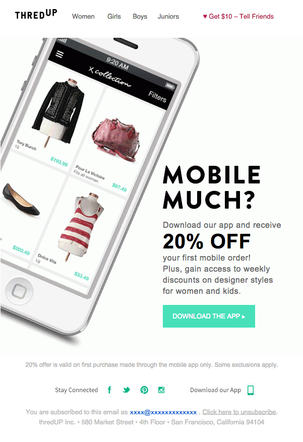 Product Sale for Used Ecommerce Site ThredUp