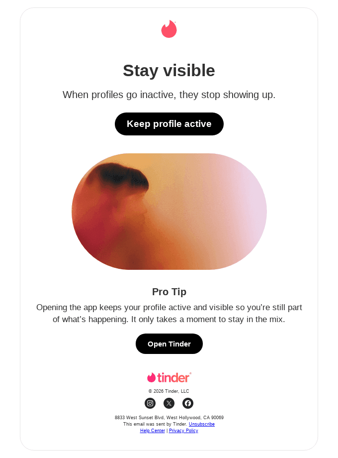 Profile about to be hidden