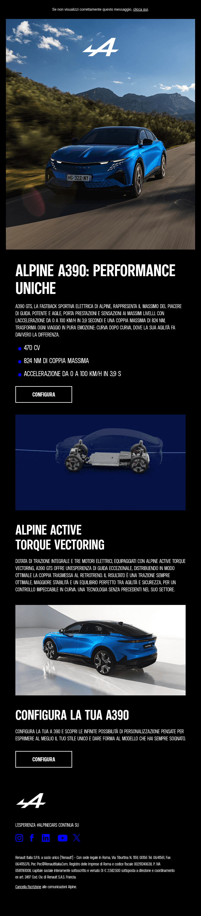 Può finalmente ordinare Alpine A390 GTS