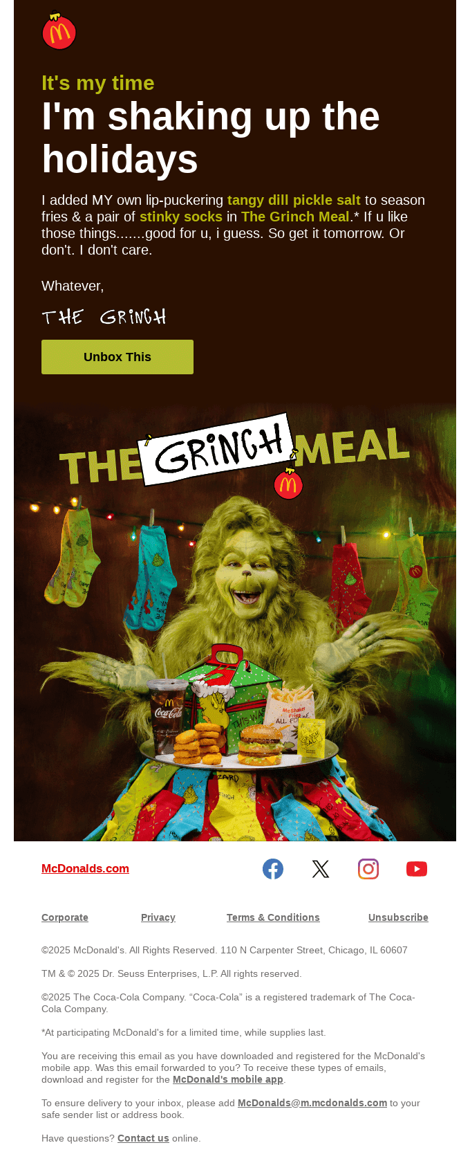 "pucker up, Whoville" - The Grinch