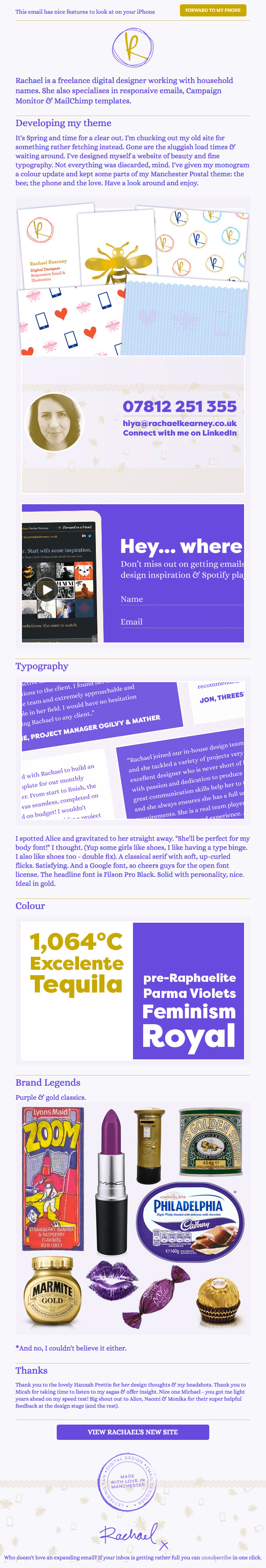 Rachael Digital Design | Email Development