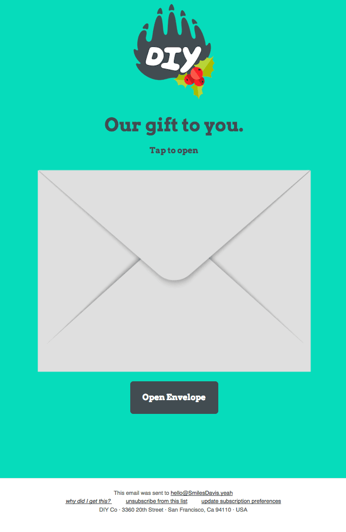 re: your gift