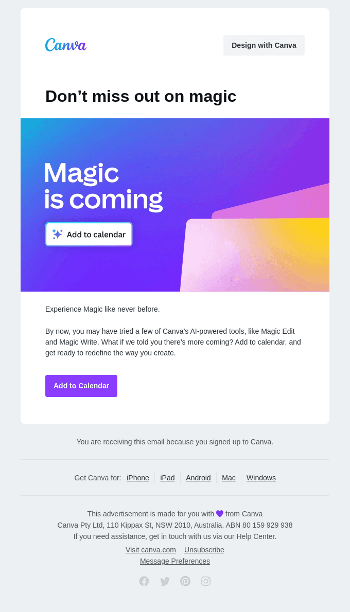 Ready for magic?