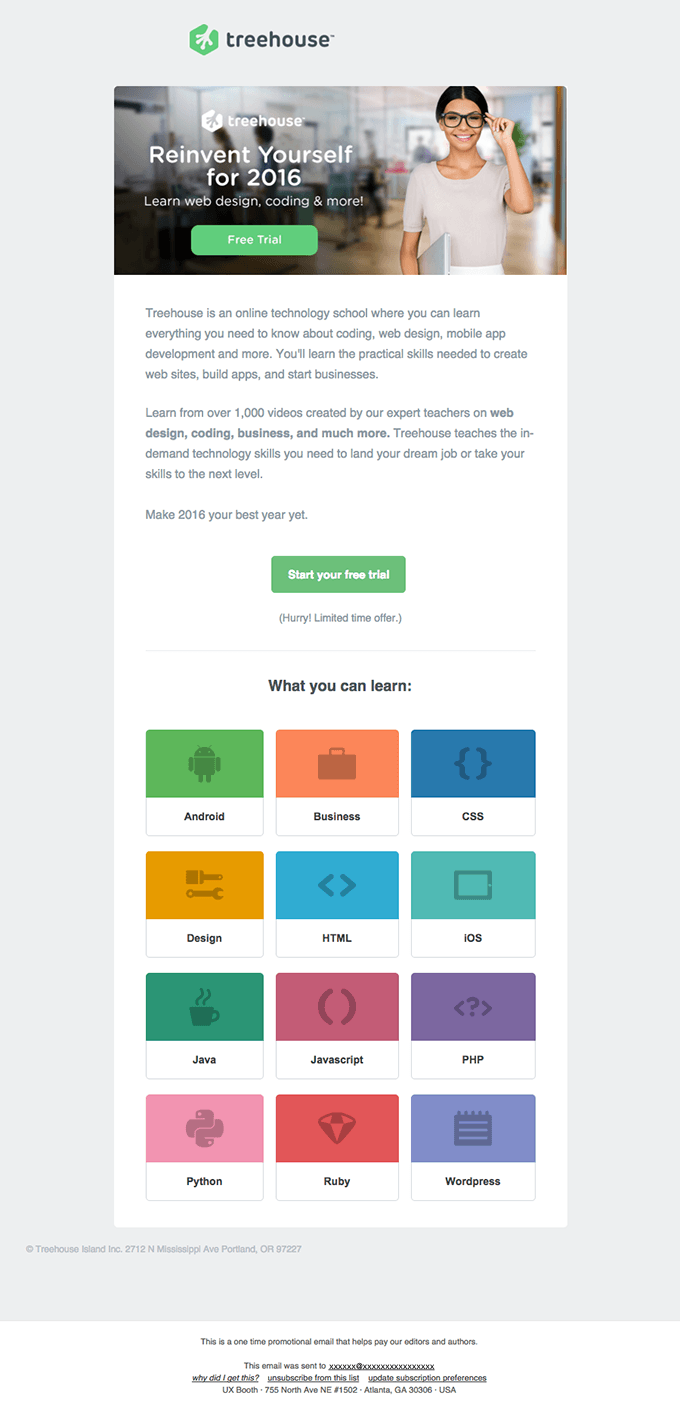 Reinvent yourself for 2016! Learn web design, coding & more
