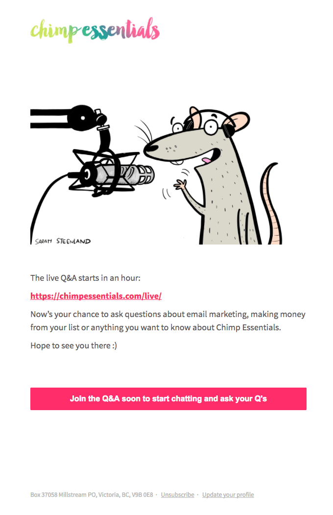 Reminder: Live Q&A starts soon