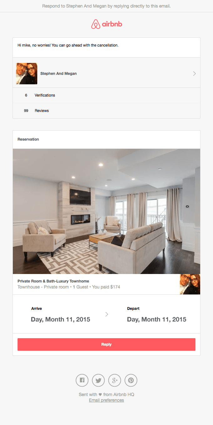 Reservation at Private Room & Bath-Luxury Townhome for Month, Day 1 – Day 2, 2015
