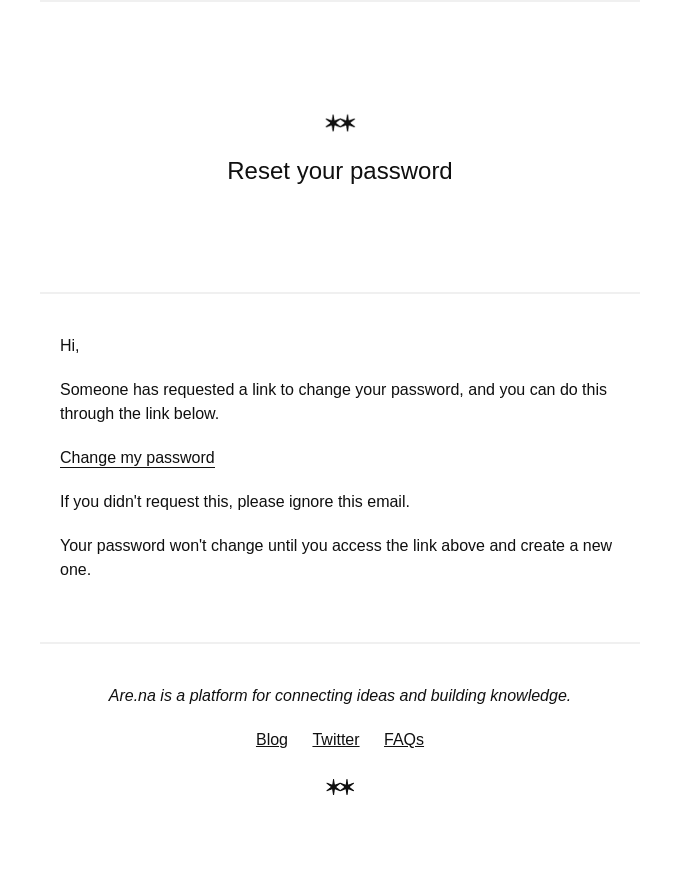 Reset password instructions