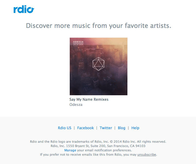 More music by Odesza now on Rdio