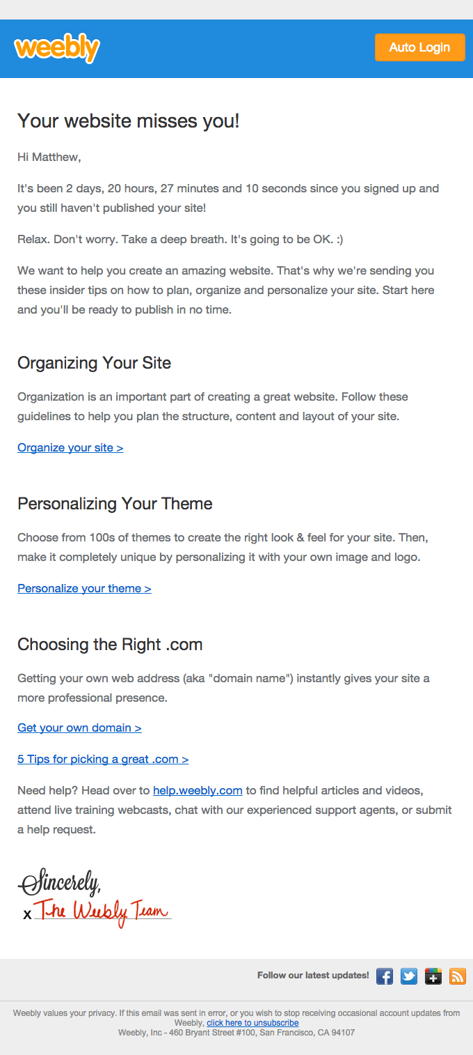 Your website misses you!