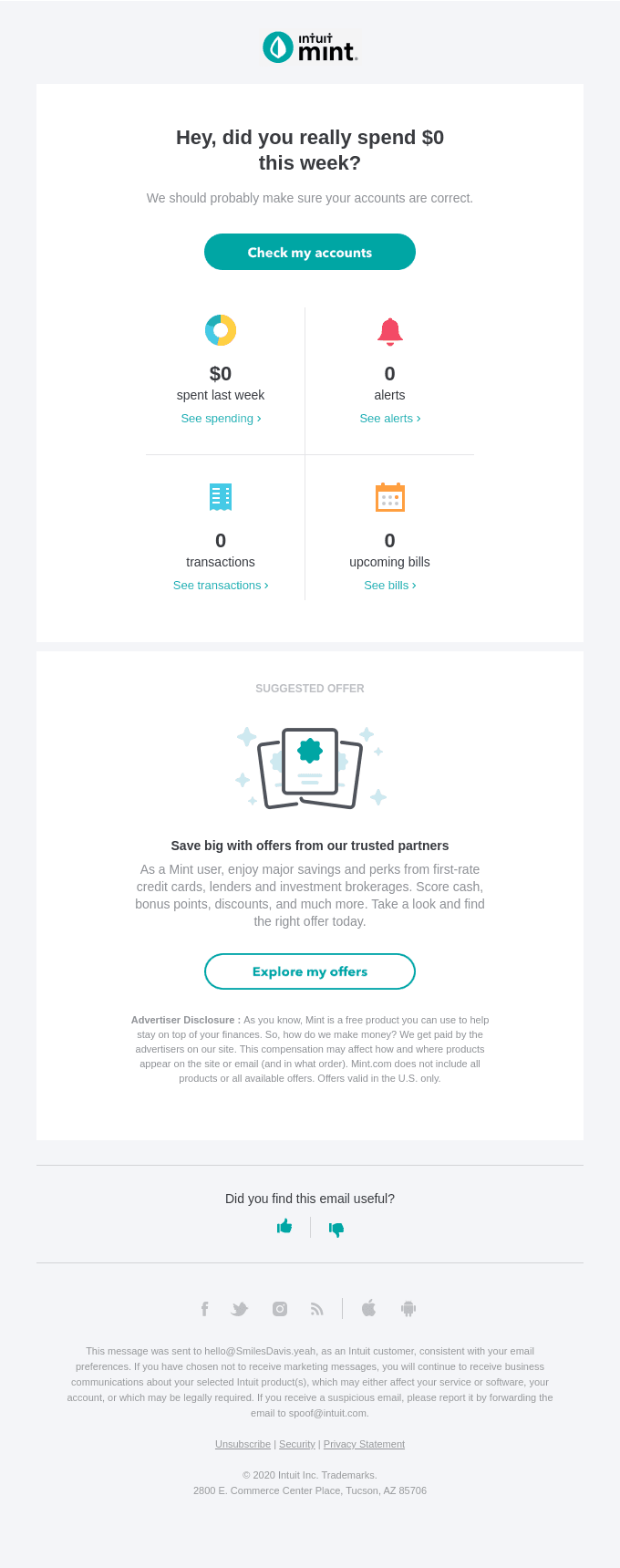 Review your weekly summary - 1/3/2020