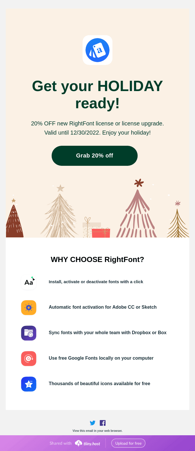 RightFont Christmas Sale is on!