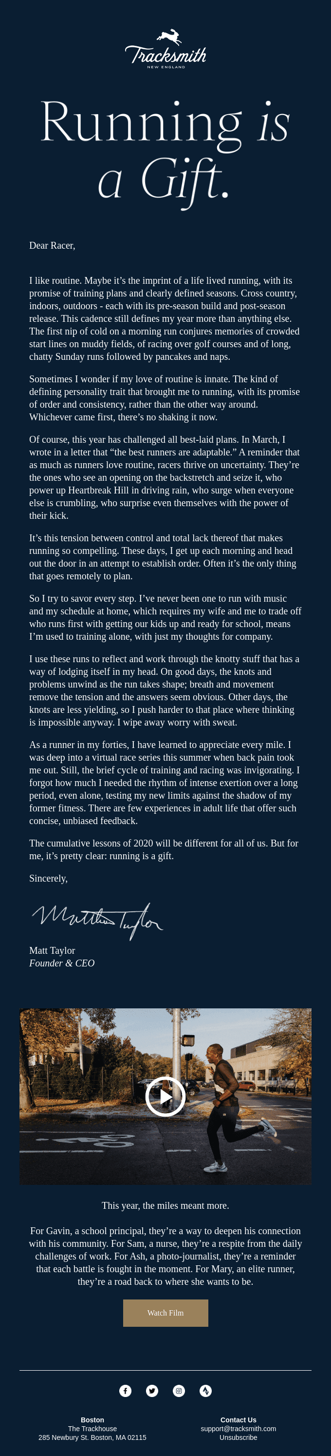 Running is a Gift