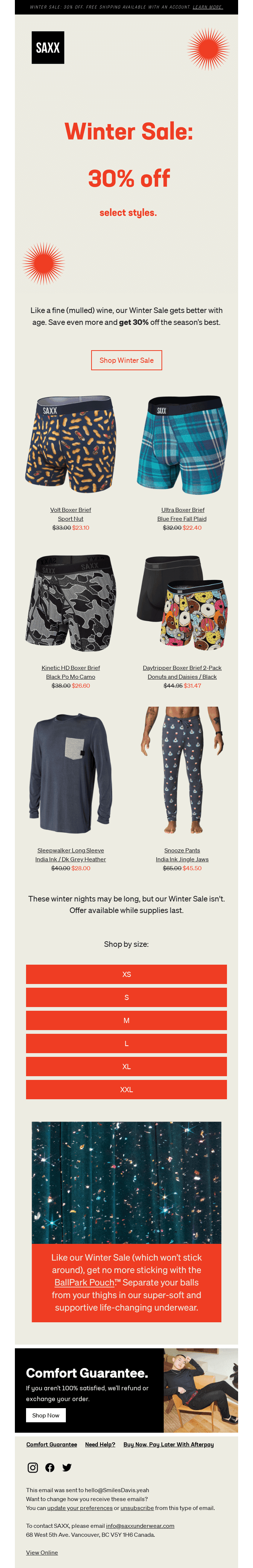 Save 30% for our Winter Sale