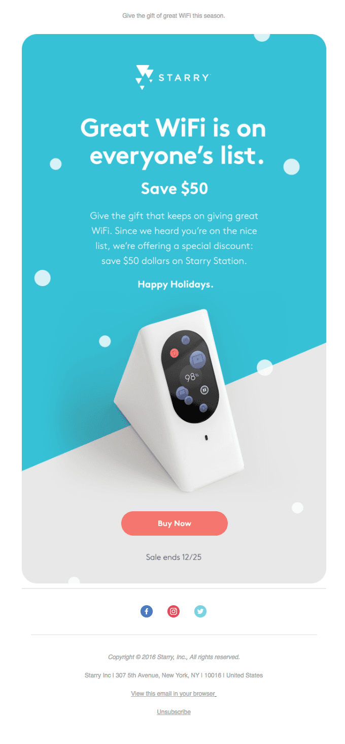 Save $50 during the holidays.
