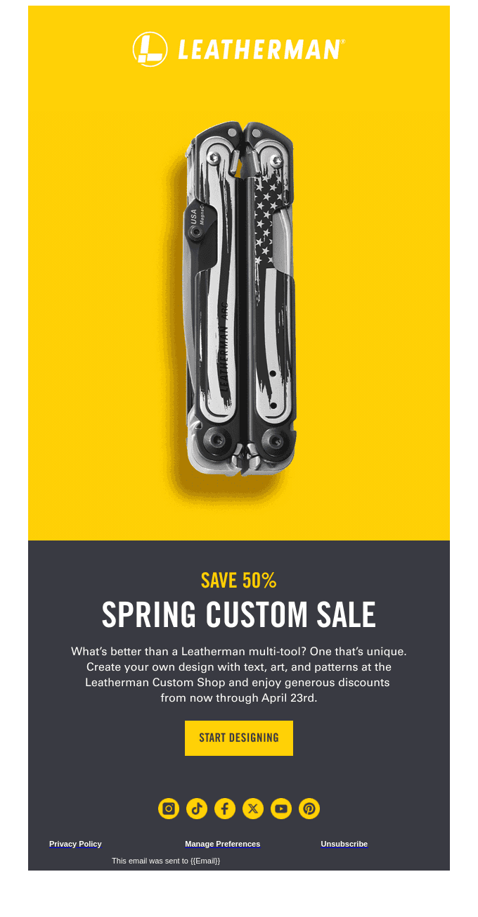 Save 50% On Customization