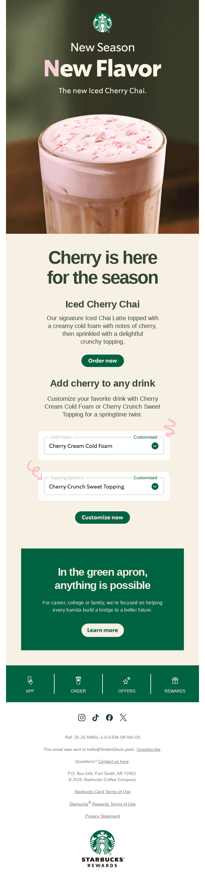 Say “hi” to Iced Cherry Chai