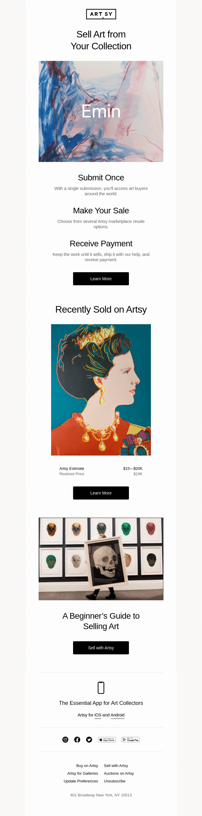 Sell art from your collection
