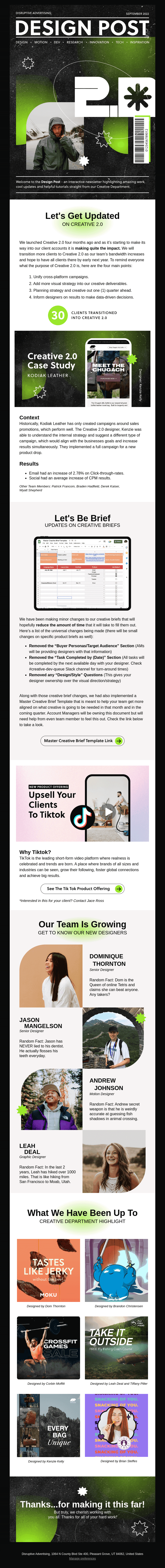 September Creative Newsletter 🎨