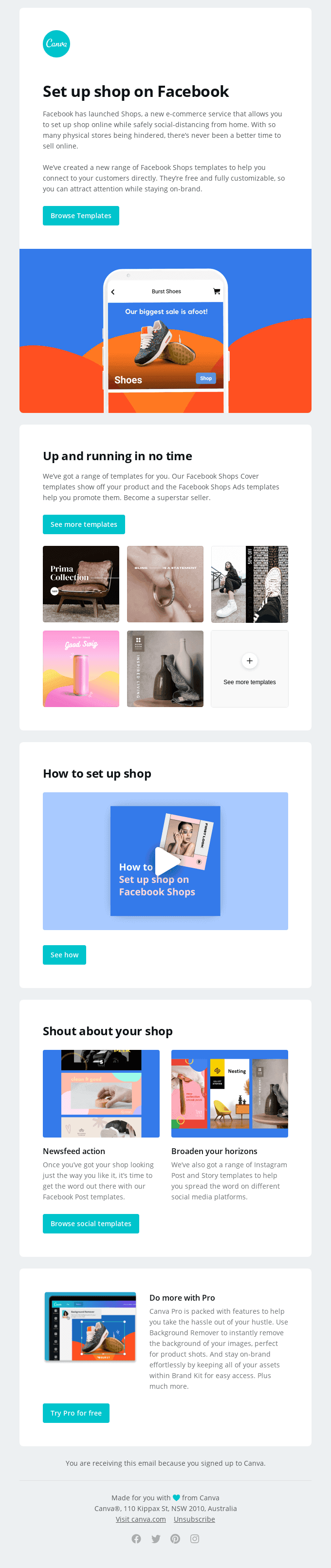 Set up shop on Facebook