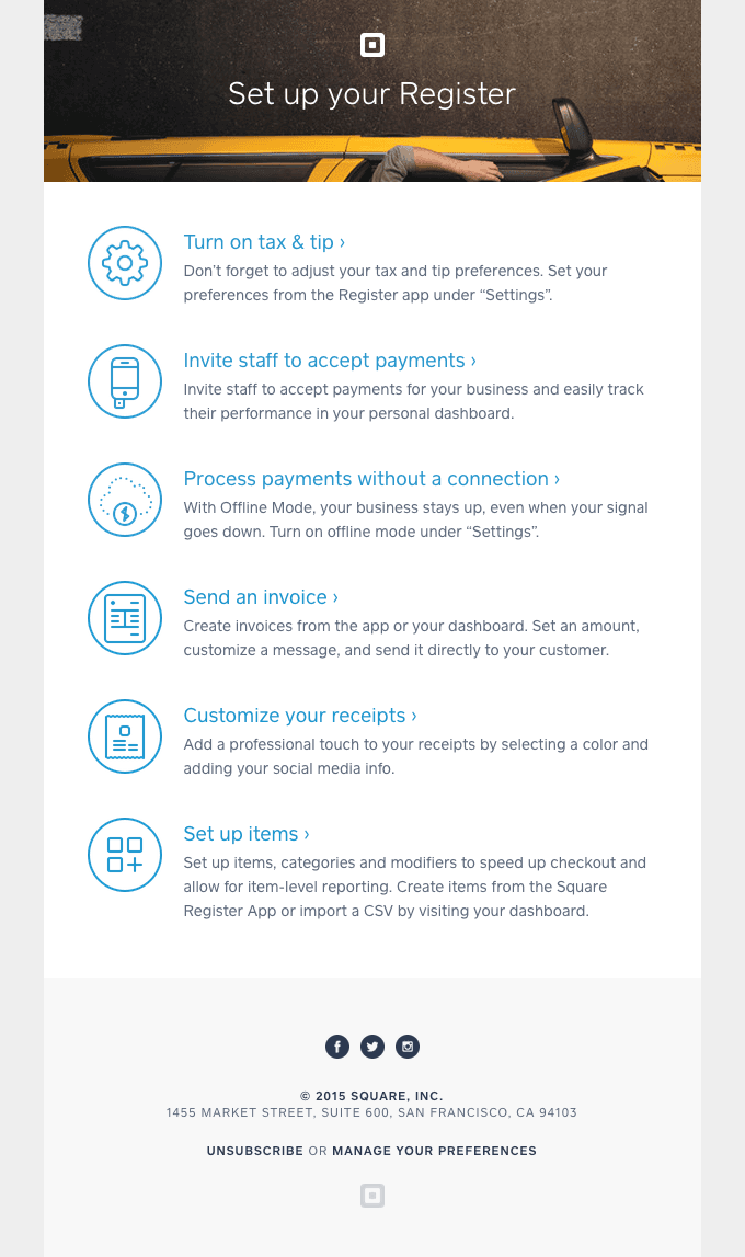 Onboarding – Set Up Your Register